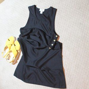 Original TY Wear Women's 10 Vintage Sleeveless Black Long Sheath Dress